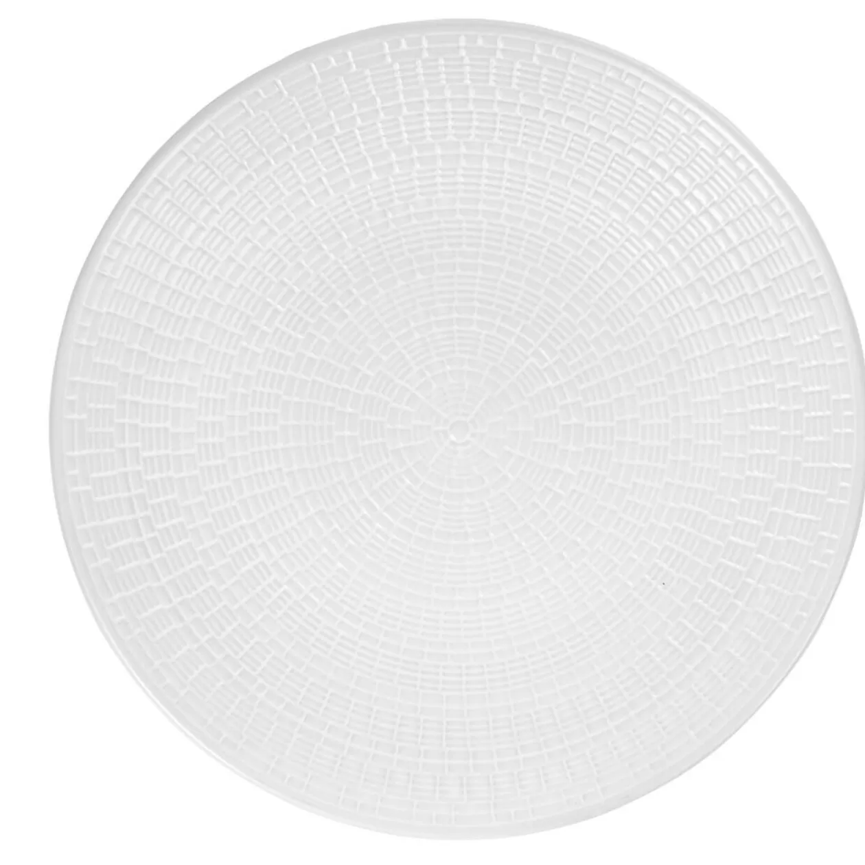 Assiette plate ronde faïence design Zebra uni blanc>Gifi New