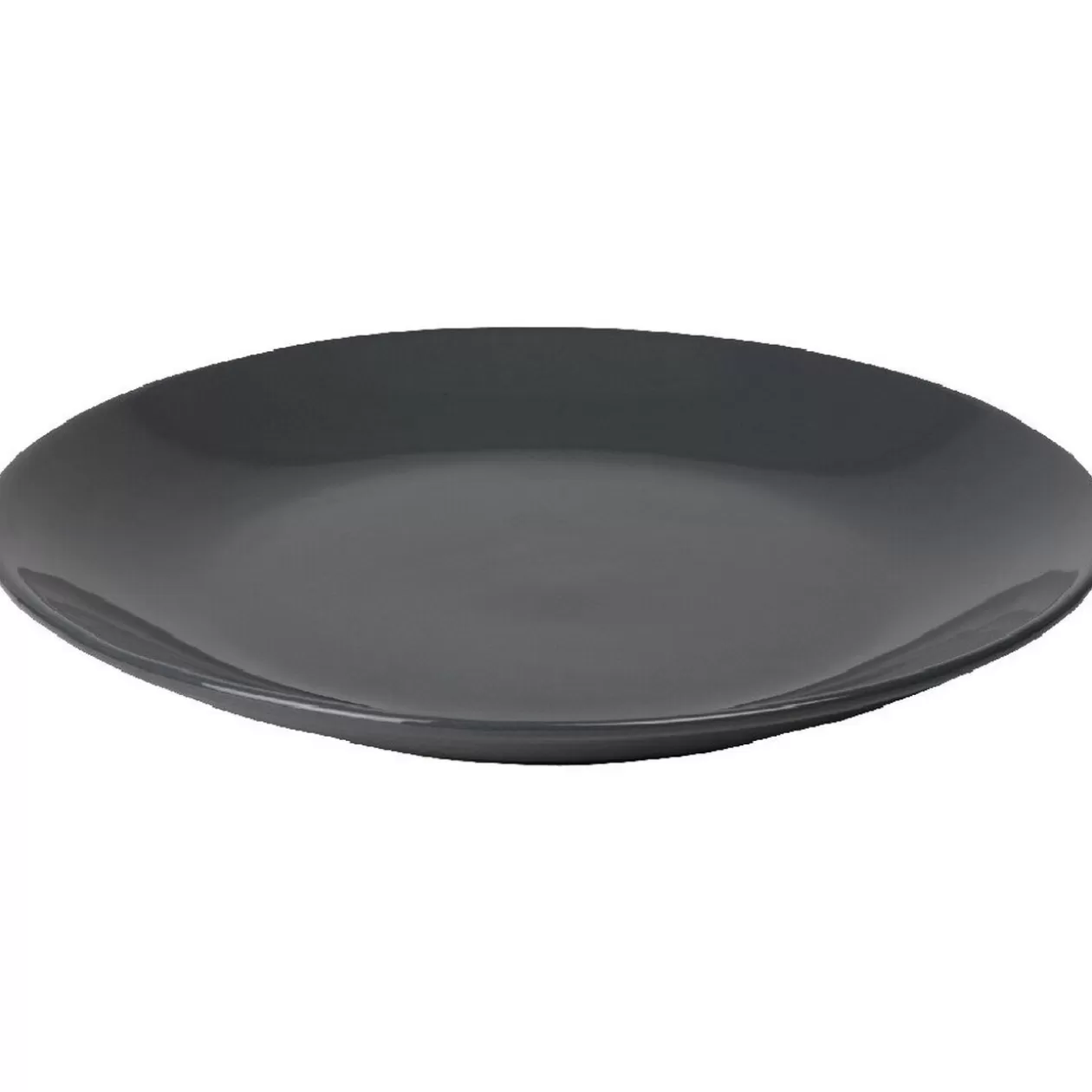 Assiette plate ronde grise unie>Gifi Online