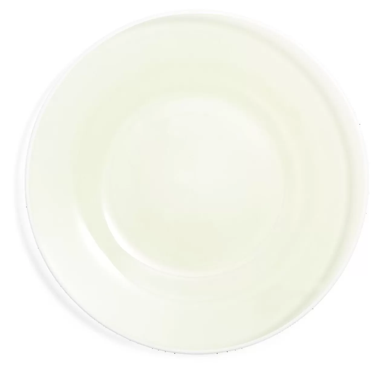 Gifi Assiette plate ronde liseré blanc verre transparent vert sauge Ø26cm< Vaisselle Et Accessoires De Table