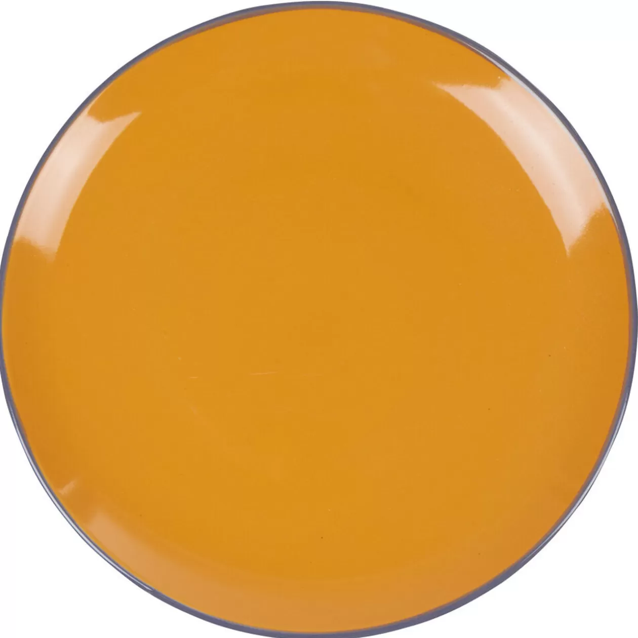 Gifi Assiette plate ronde orange et violet< Vaisselle Et Accessoires De Table