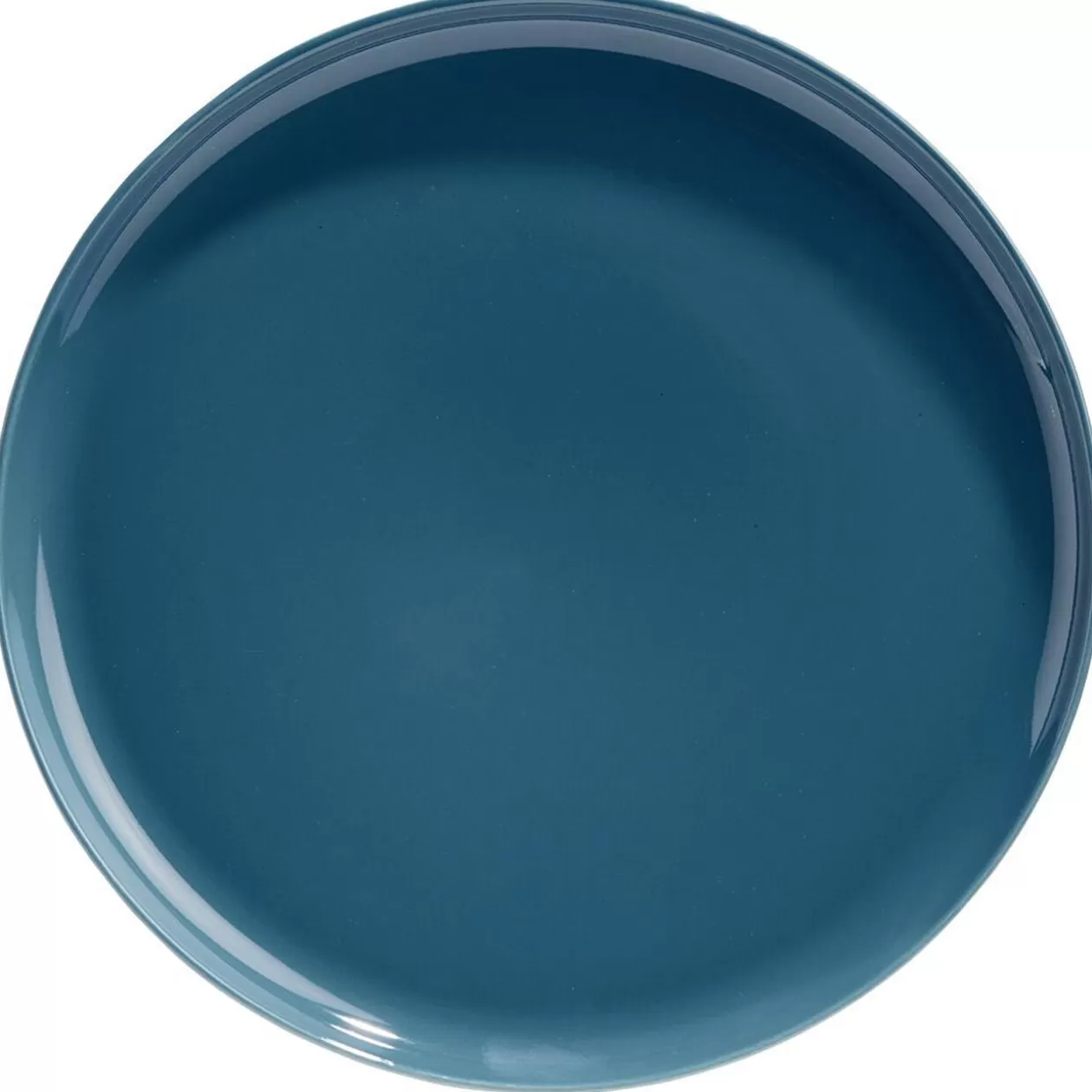 Assiette plate ronde Oslo porcelaine bleu uni>Gifi Cheap