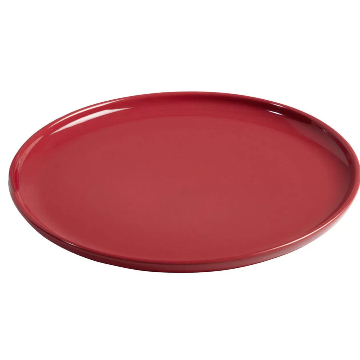 Assiette plate ronde Oslo rouge>Gifi New