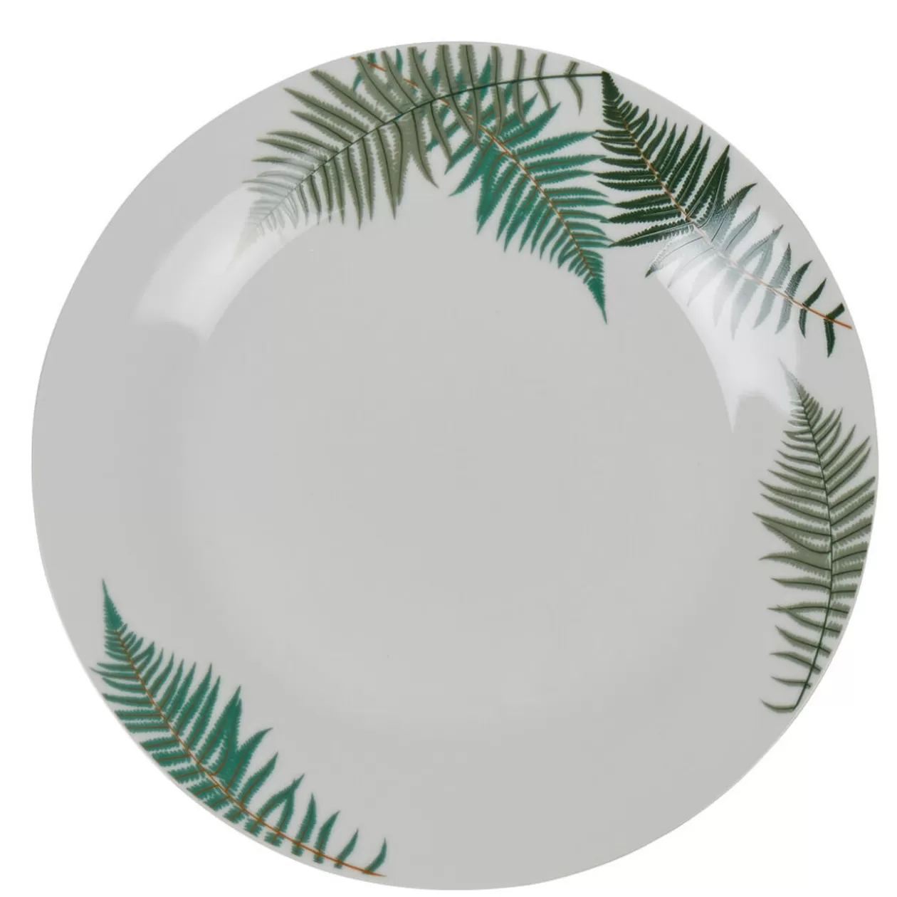Assiette plate ronde style tropical jungle motif feuillage>Gifi Hot