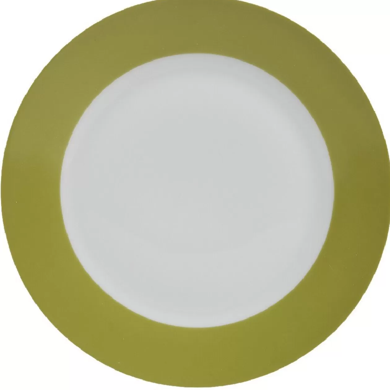 Assiette plate ronde verte et blanche>Gifi Store