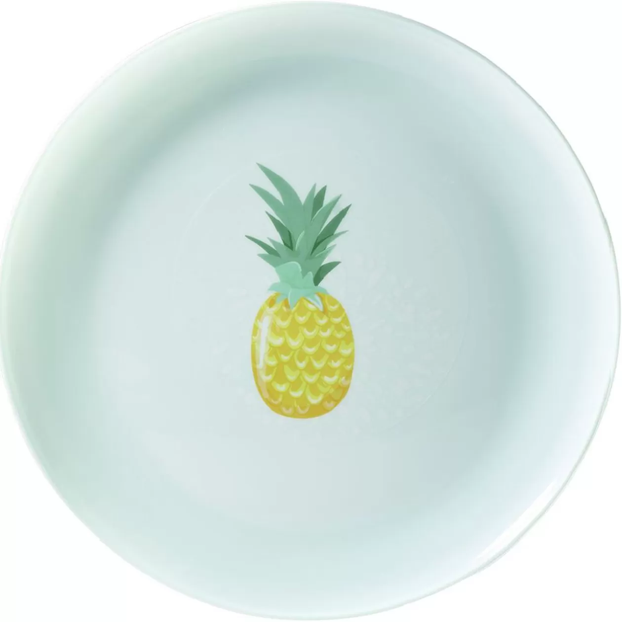 Gifi Assiette ronde en plastique décor ananas< Vaisselle Et Accessoires De Table