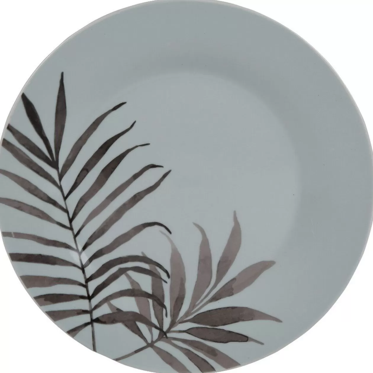 Assiette ronde plate porcelaine décor feuillage>Gifi Hot