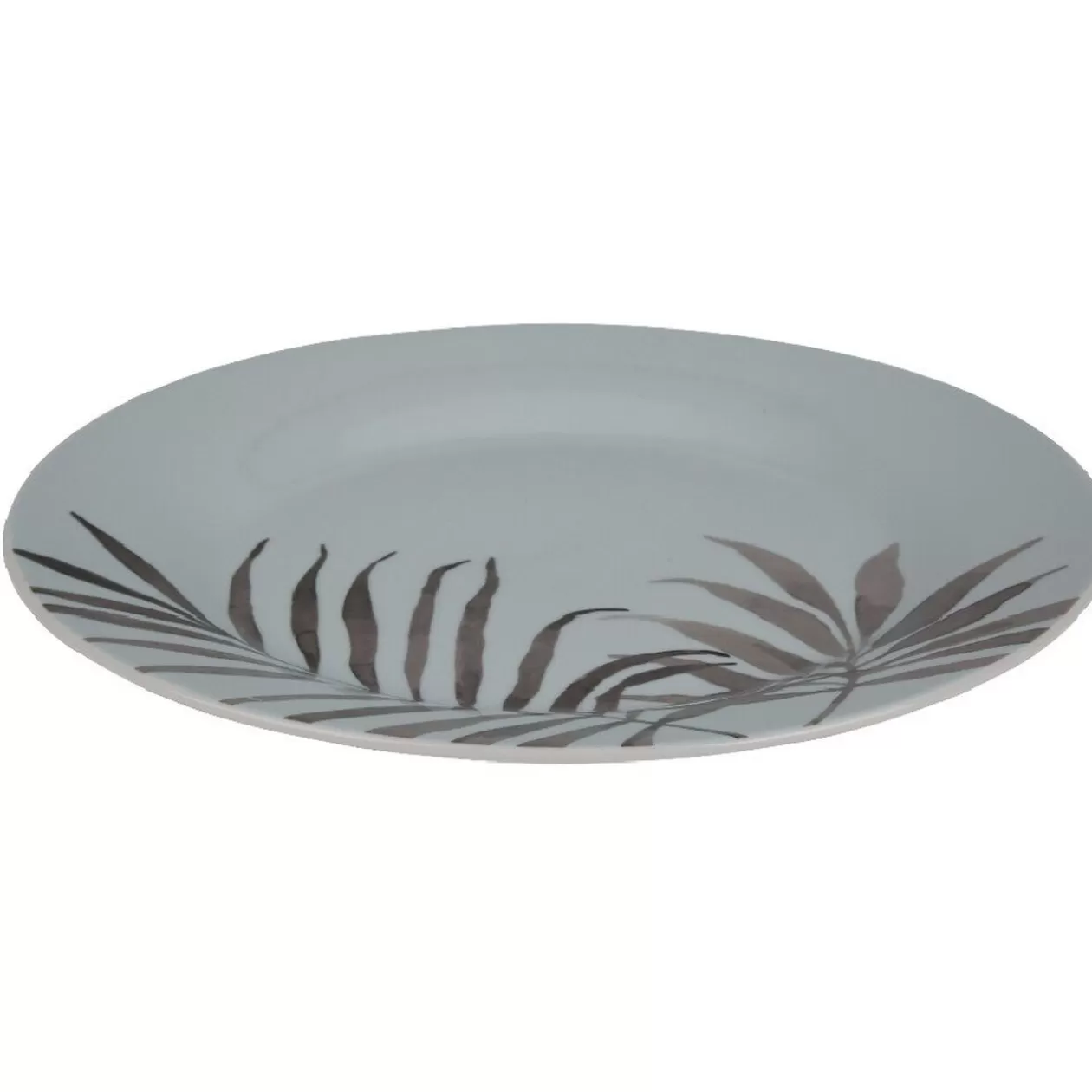 Assiette ronde plate porcelaine décor feuillage>Gifi Hot