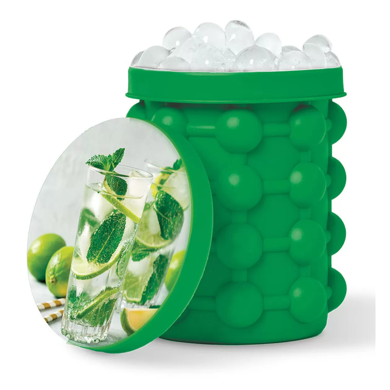 Bac à glaçons 2 en 1 vert motif mojito>Gifi Best