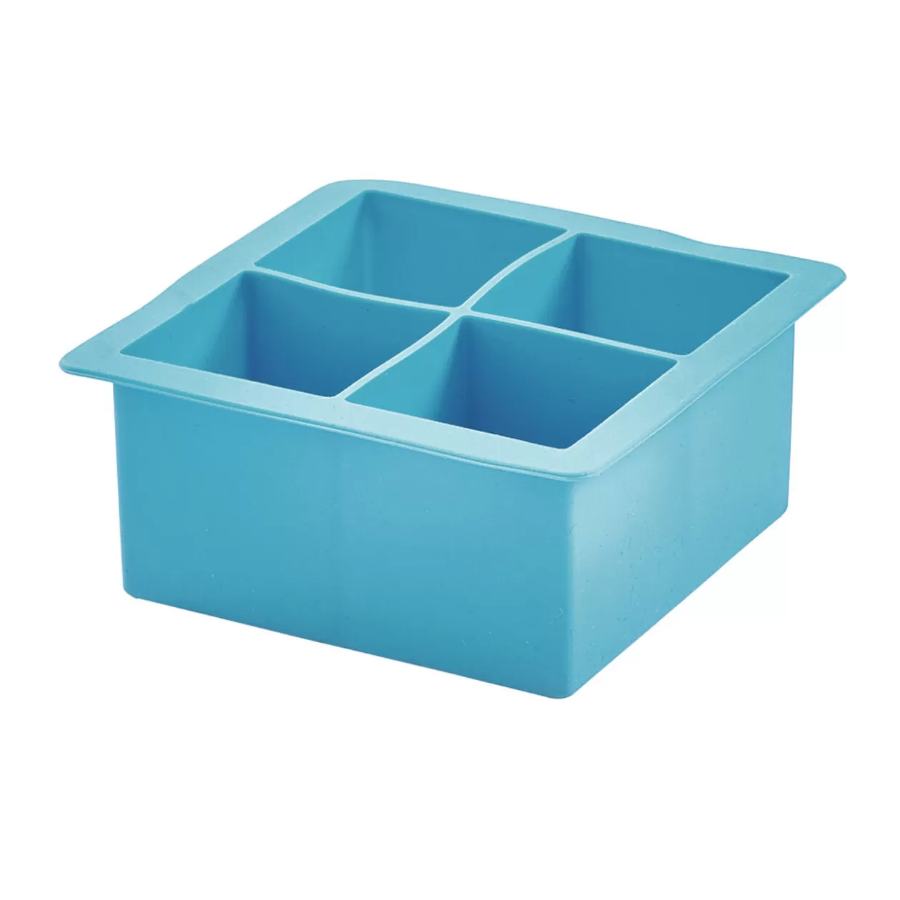 Bac à glaçons XXL 4 compartiments silicone bleu>Gifi Discount