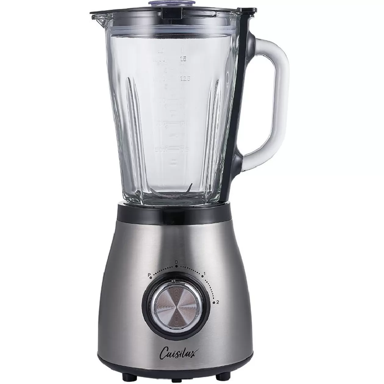 Gifi Blender en inox et bol en verre gradué 1,5 L< Petit Électroménager