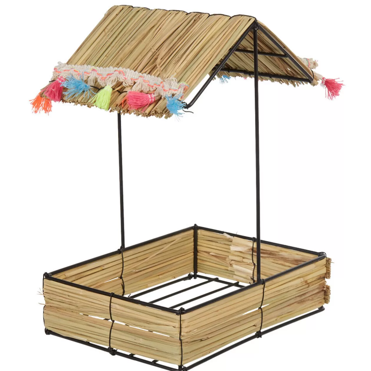 Gifi Bocal à paille et couvercle style tropical avec support x4< Vaisselle Et Accessoires De Table