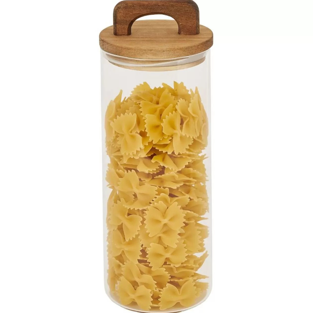 Gifi Bocal de conservation 1,1L en verre avec couvercle en bois Ø9,5xH20cm< Conservation Alimentaire