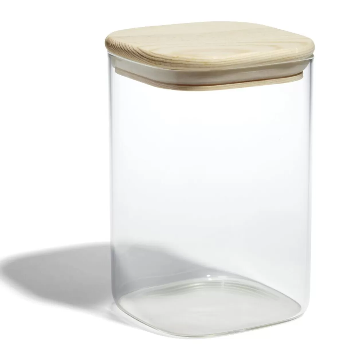 Gifi Bocal de conservation 1L en verre avec couvercle en bois< Conservation Alimentaire