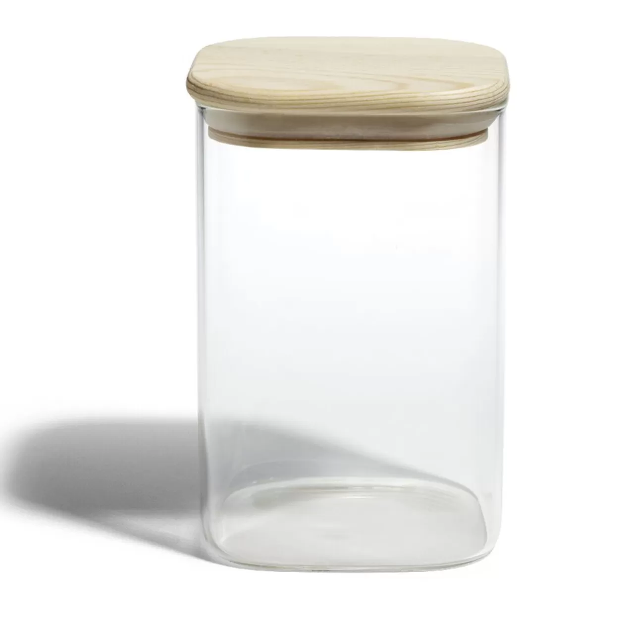 Gifi Bocal de conservation 1L en verre avec couvercle en bois< Conservation Alimentaire
