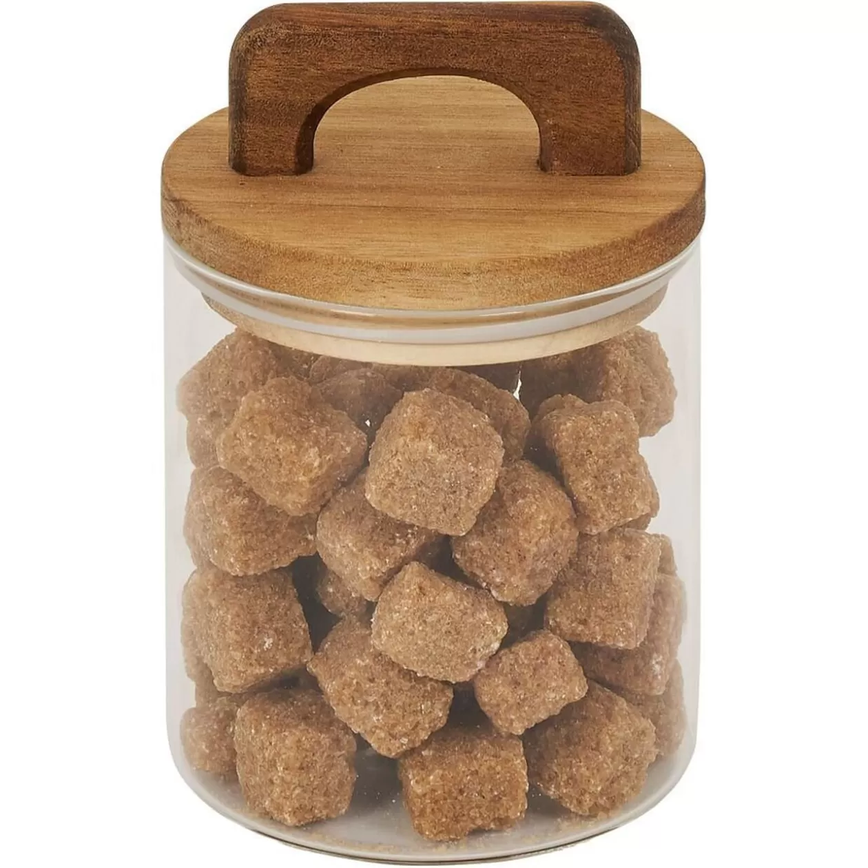 Gifi Bocal de conservation 500ml en verre avec couvercle en bois Ø9,5xH10cm< Conservation Alimentaire