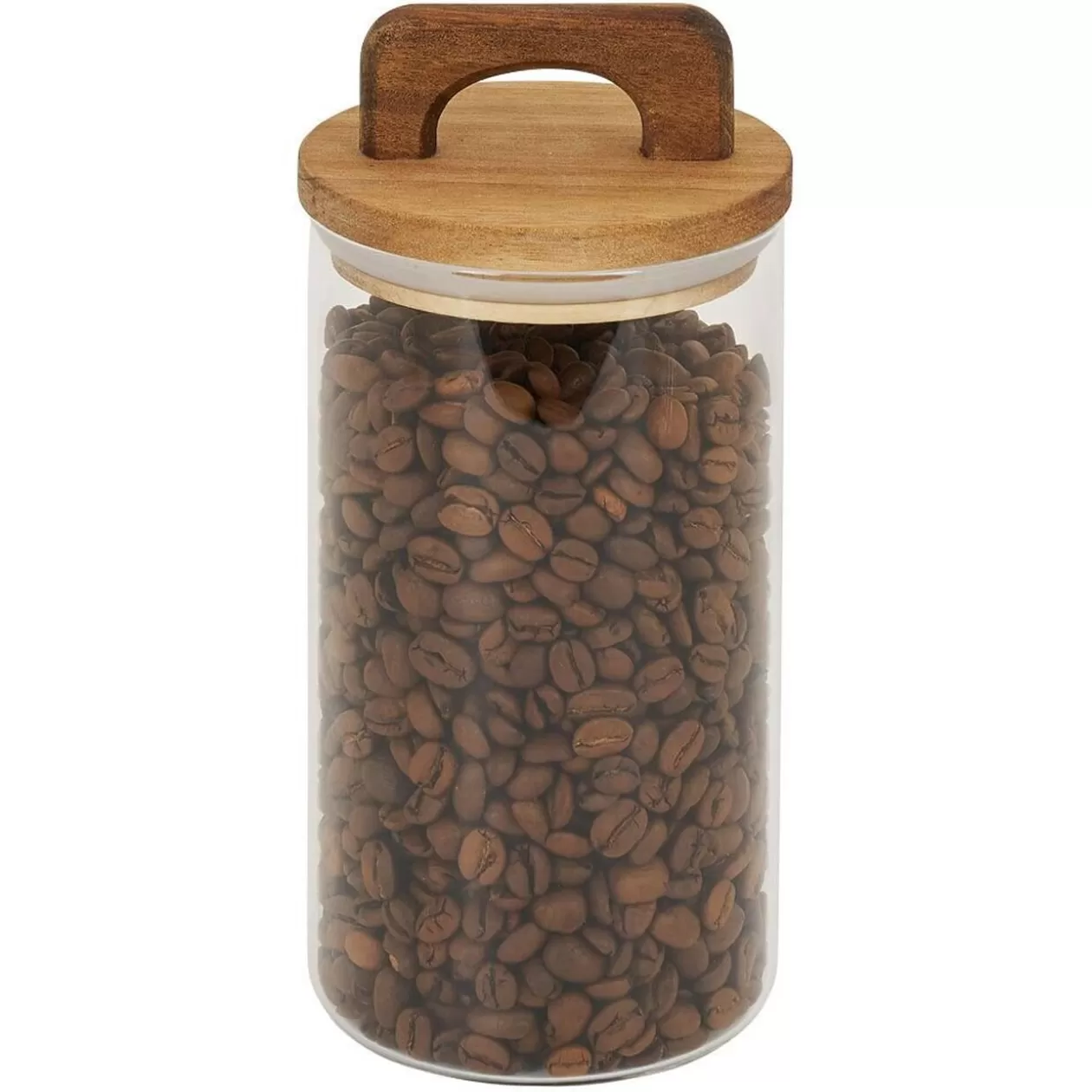 Gifi Bocal de conservation 800ml en verre avec couvercle en bois Ø9,5xH14cm< Conservation Alimentaire