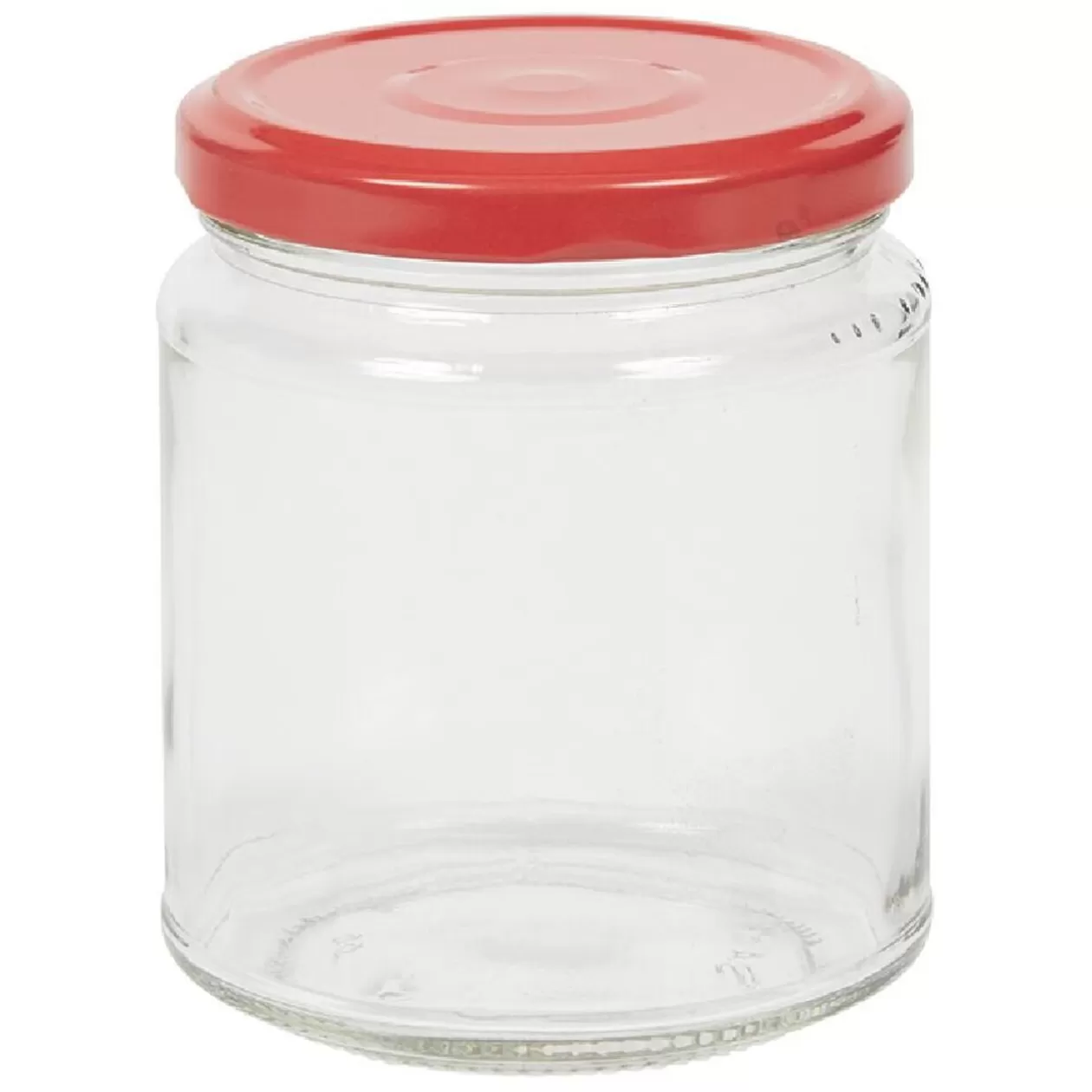 Gifi Bocal en verre transparent avec couvercle rouge 300 ml x6< Conservation Alimentaire
