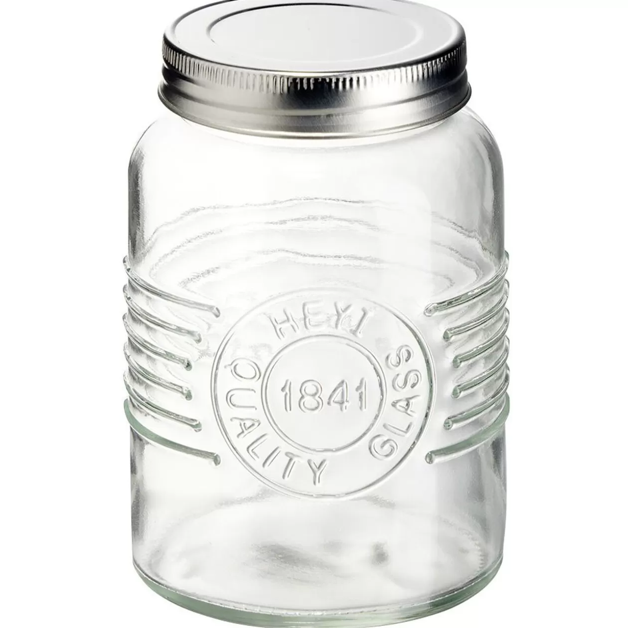 Gifi Bocal hermétique rond transparent avec couvercle en métal H13 cm< Conservation Alimentaire