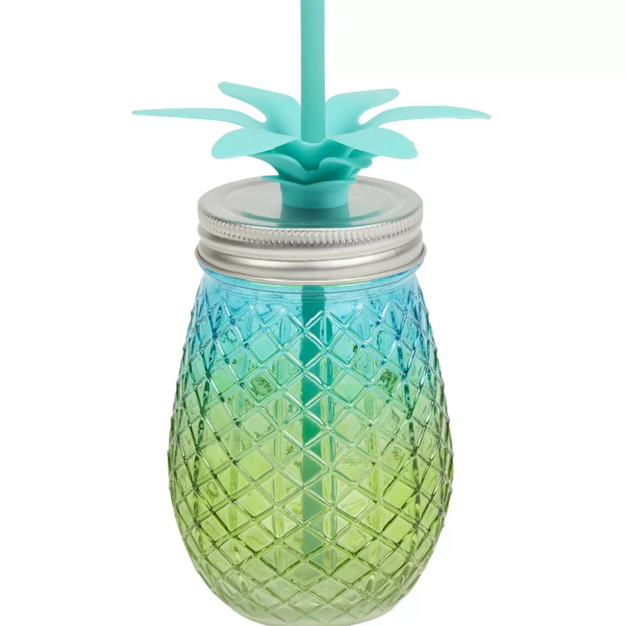 Gifi Bocal verre et paille ananas coloré< Vaisselle Et Accessoires De Table