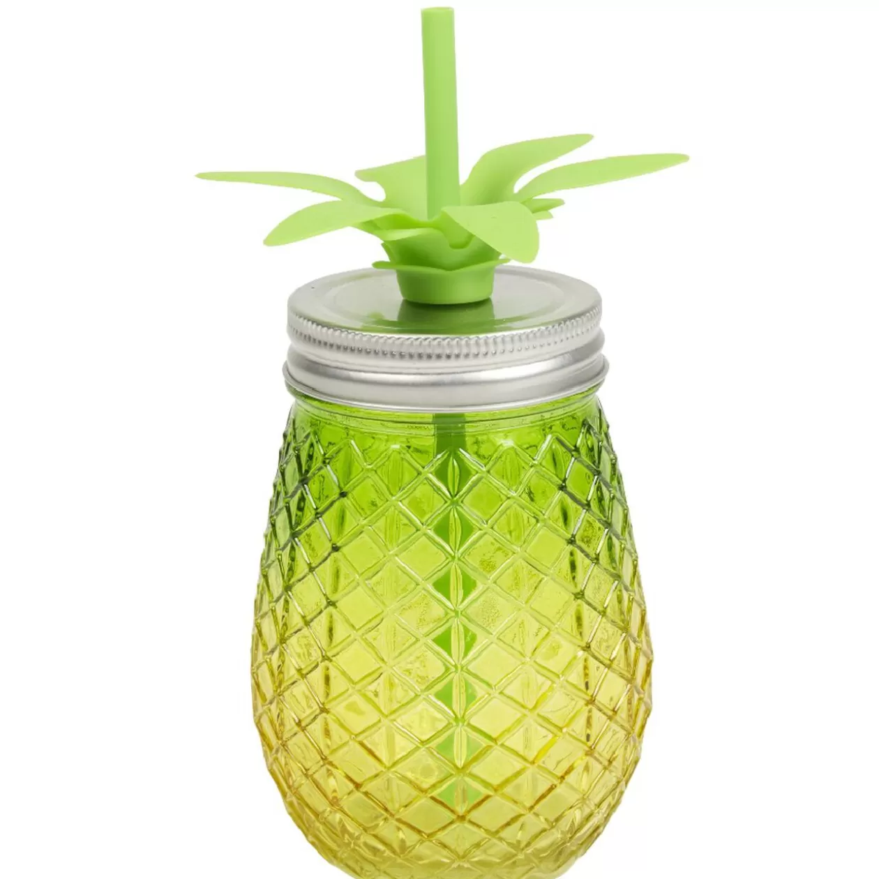 Gifi Bocal verre et paille ananas coloré< Vaisselle Et Accessoires De Table