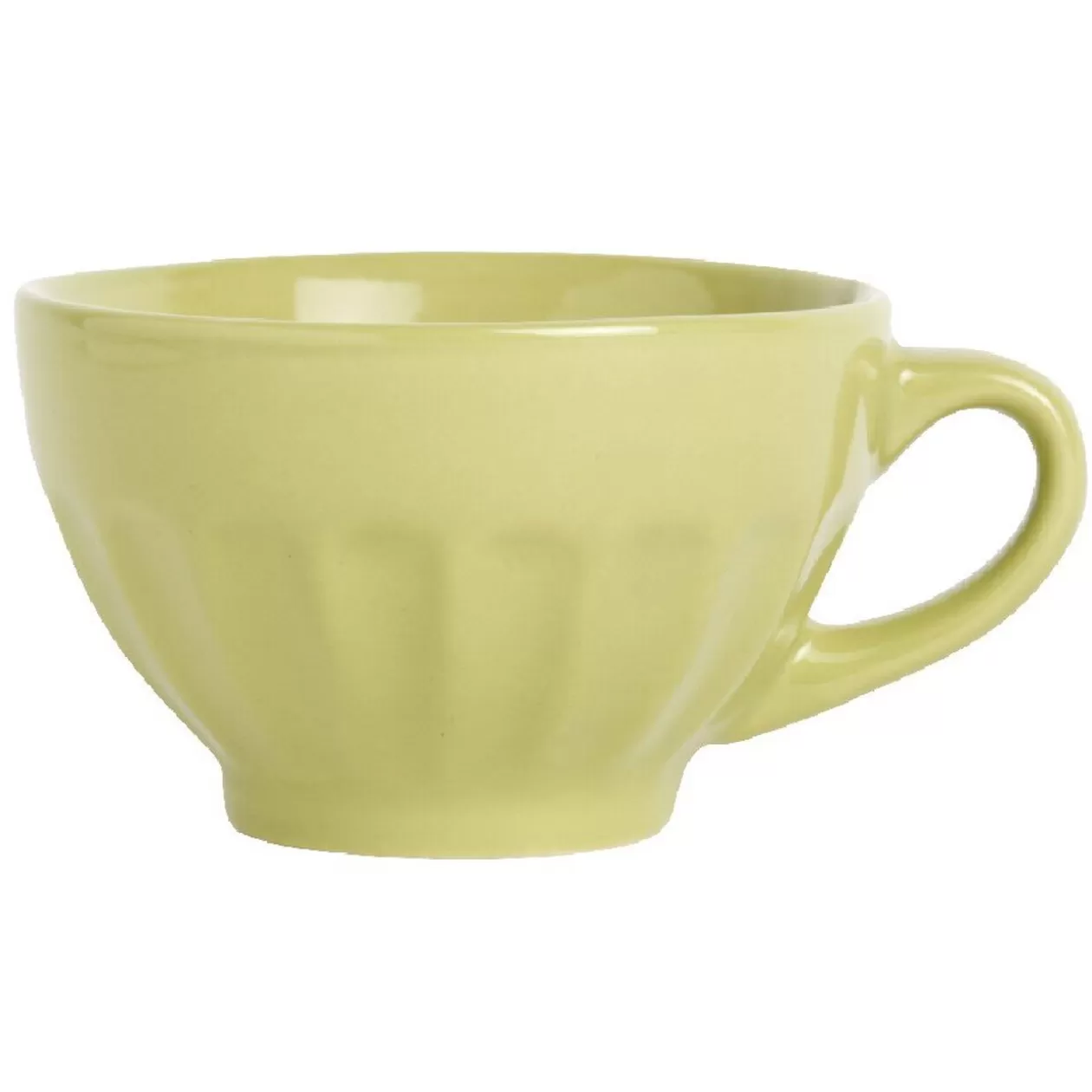 Gifi Bol à café avec anse vert cotelé< Vaisselle Et Accessoires De Table