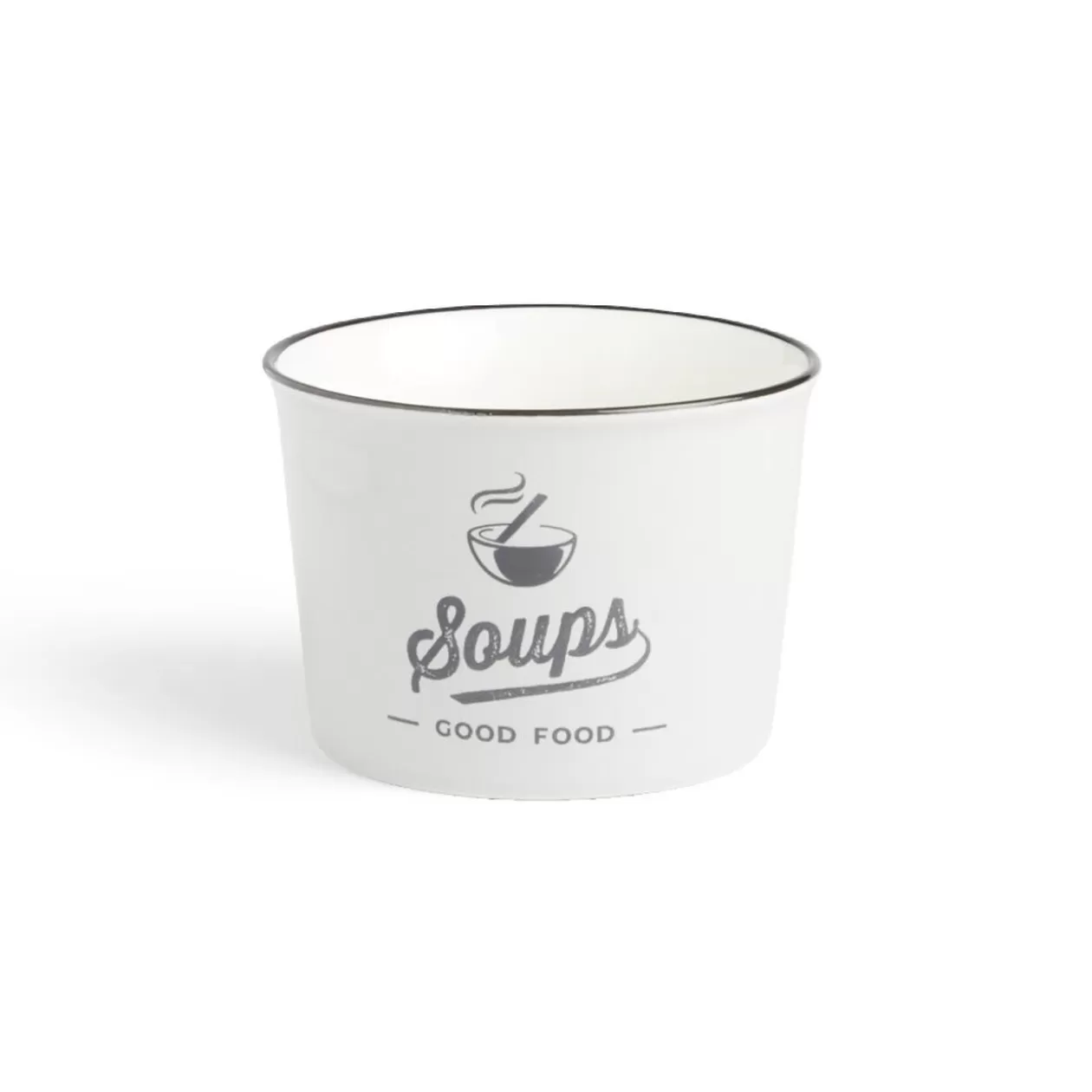 Bol à soupe 500ml faïence gris Ø12xH8,4cm>Gifi New