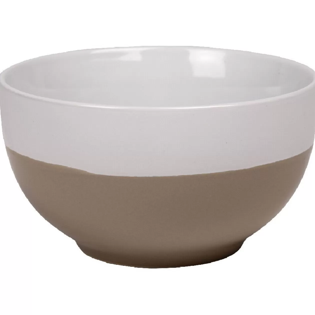 Gifi Bol bicolore blanc et taupe< Vaisselle Et Accessoires De Table