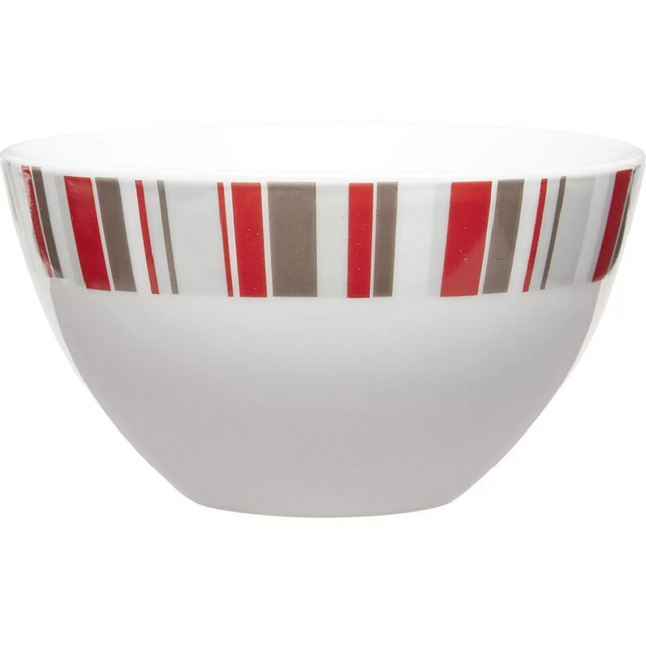 Gifi Bol blanc décor taupe et rouge< Vaisselle Et Accessoires De Table