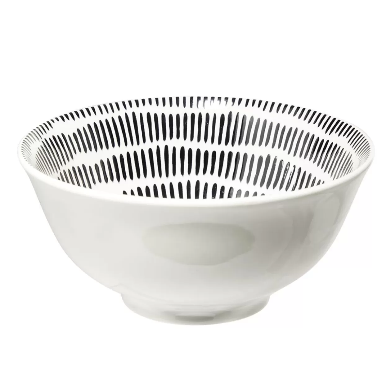 Gifi Bol Dakar en porcelaine blanc et motif noir Ø16xH7,8cm< Vaisselle Et Accessoires De Table