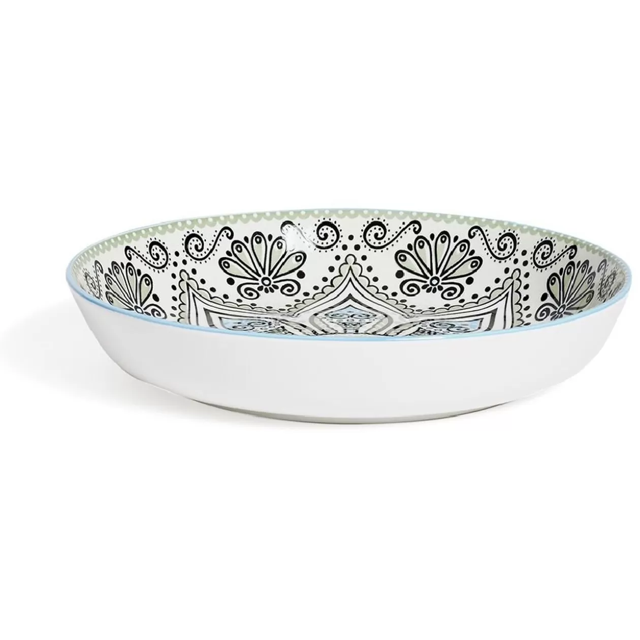 Bol décor oriental porcelaine Ø23xH4cm>Gifi Online