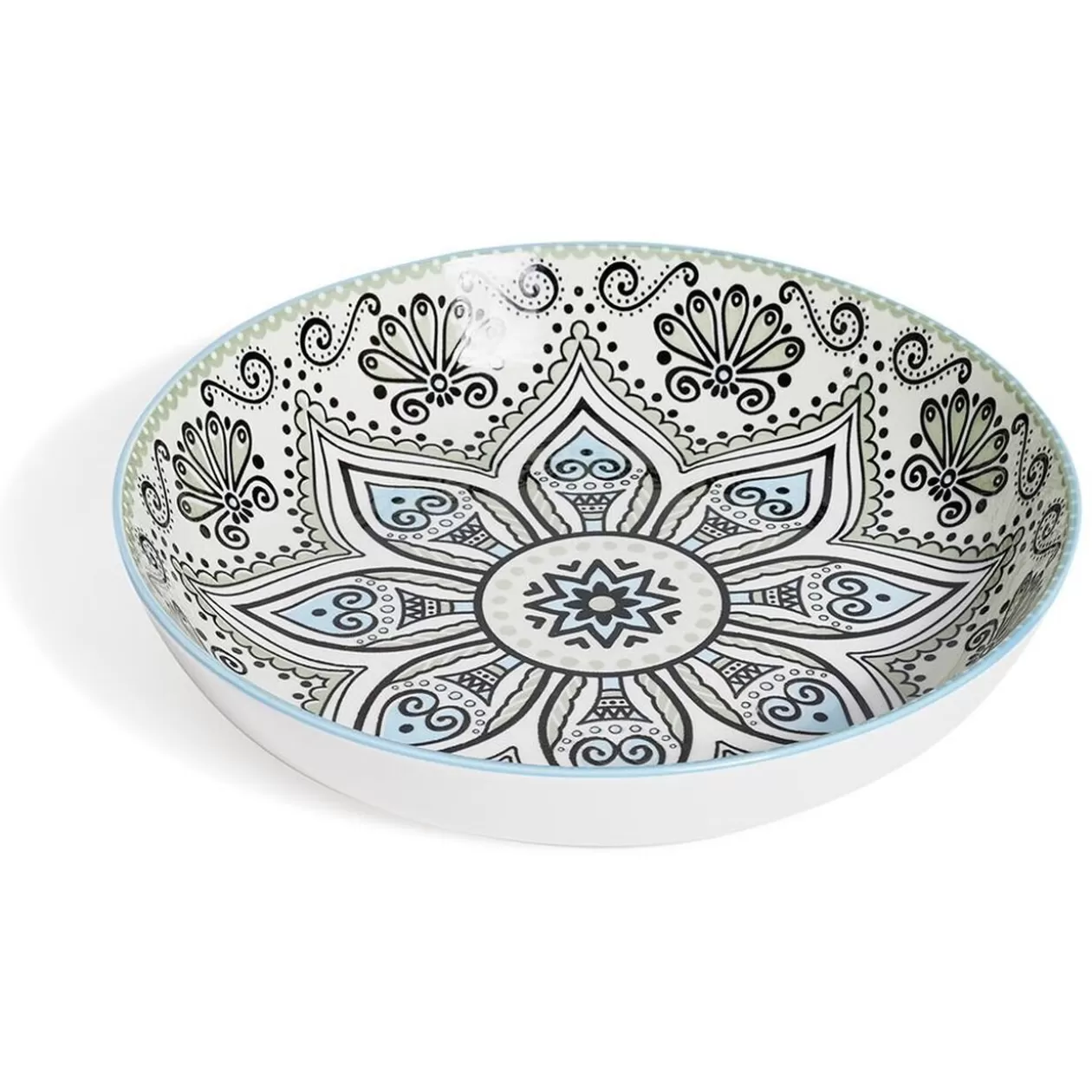 Bol décor oriental porcelaine Ø23xH4cm>Gifi Online