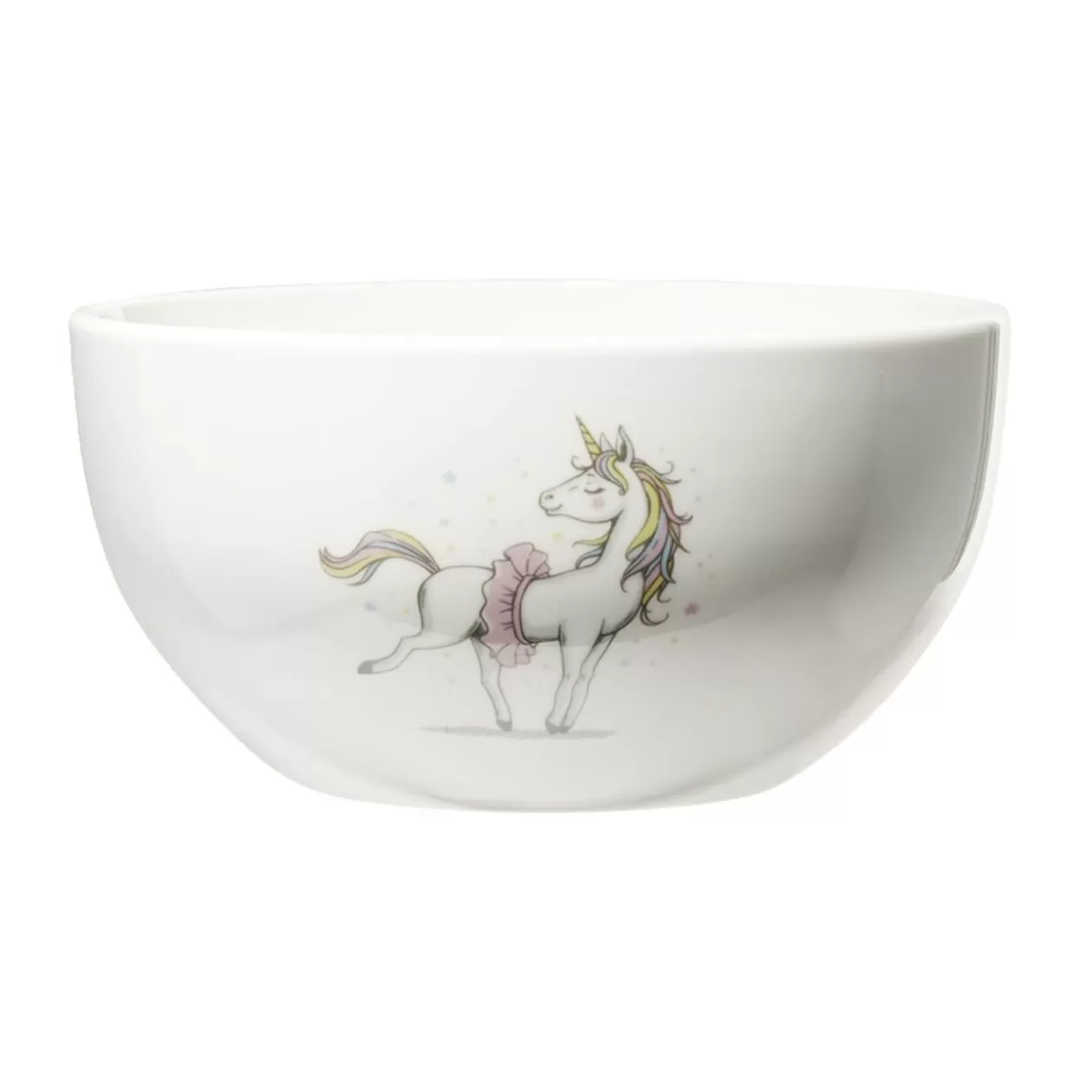 Gifi Bol en porcelaine blanc pour enfant motif licorne Ø14xH7cm< Vaisselle Et Accessoires De Table