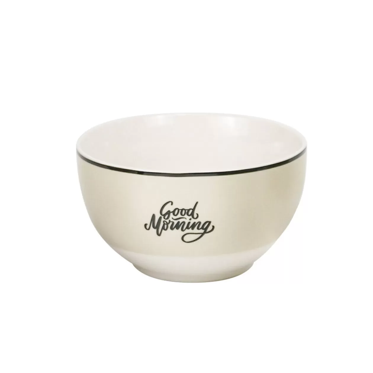 Bol en porcelaine vert avec inscription "Good Morning">Gifi Clearance