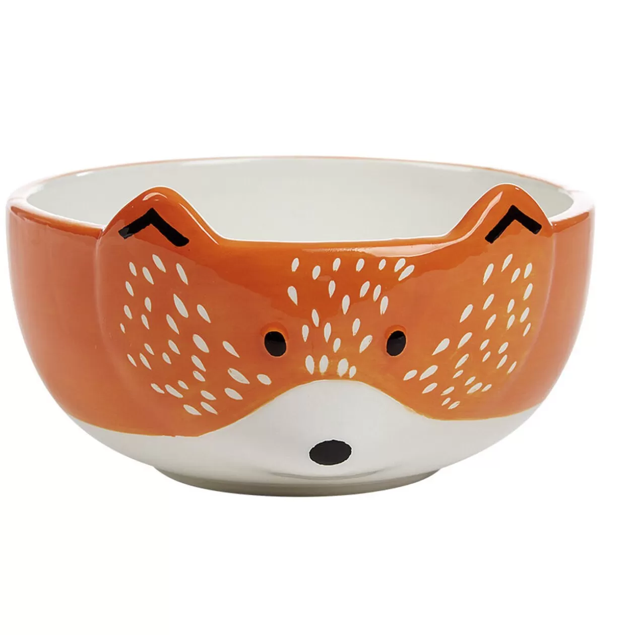 Bol forme tête de renard en faïence marron et blanc>Gifi Fashion