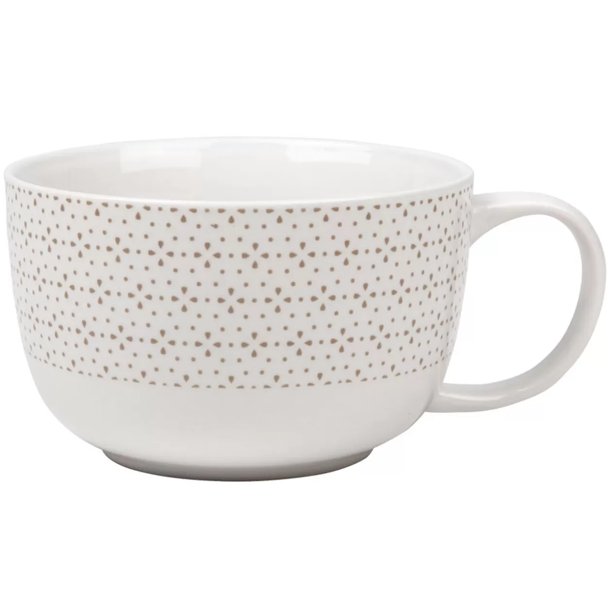 Bol jumbo blanc à motif taupe>Gifi Flash Sale