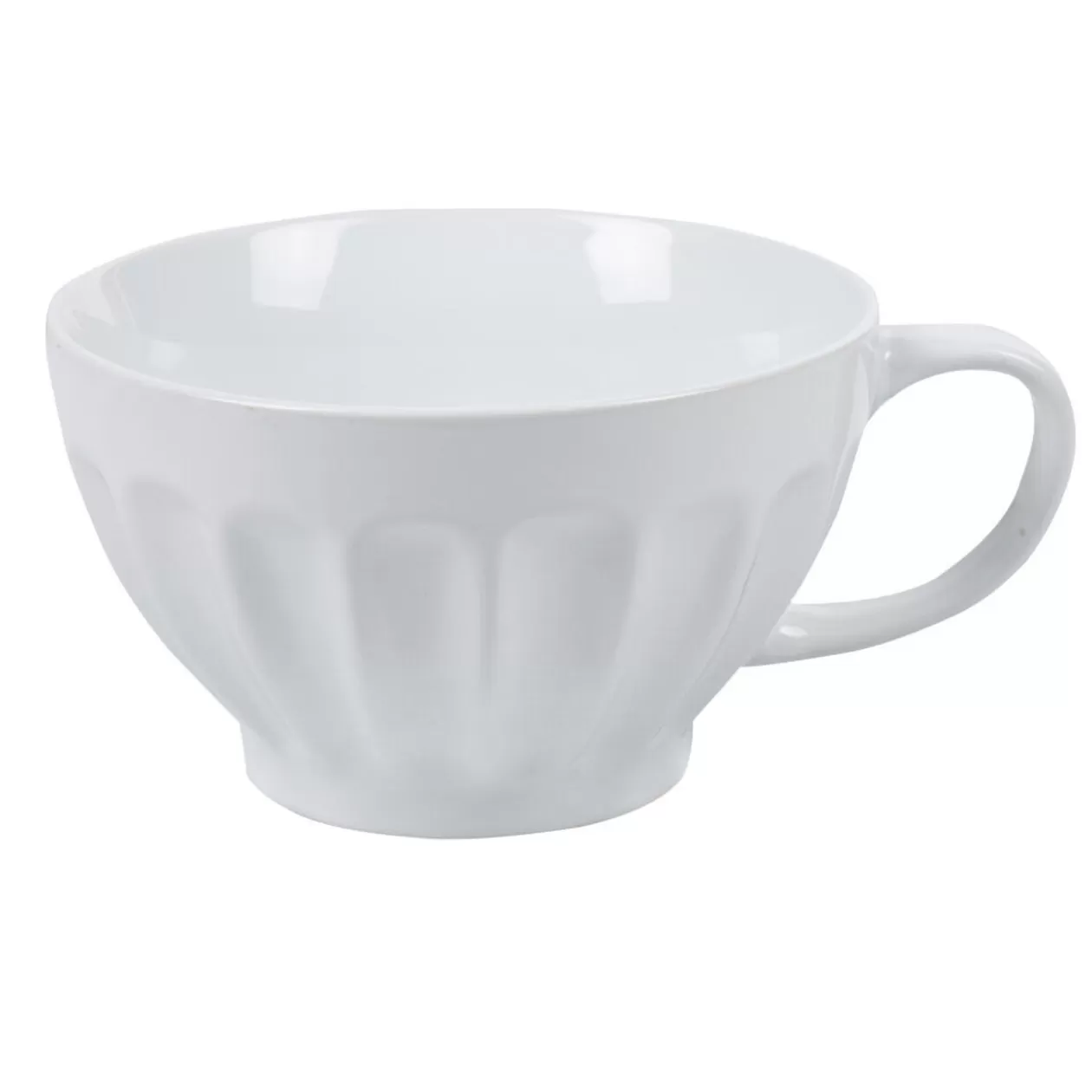 Gifi Bol jumbo blanc cotelé< Vaisselle Et Accessoires De Table