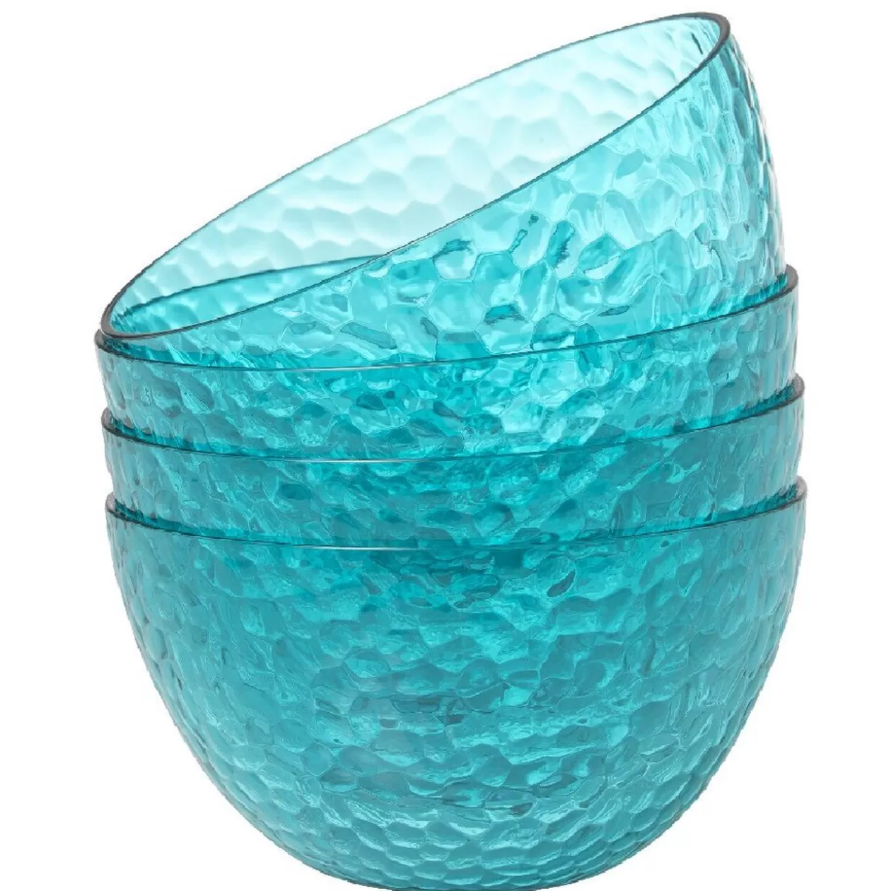 Gifi Bol plastique bleu martelé x4< Vaisselle Et Accessoires De Table