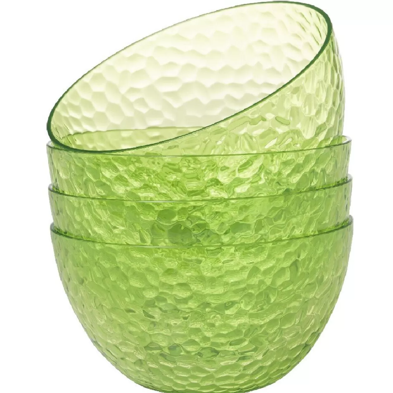Gifi Bol plastique vert martelé x4< Vaisselle Et Accessoires De Table