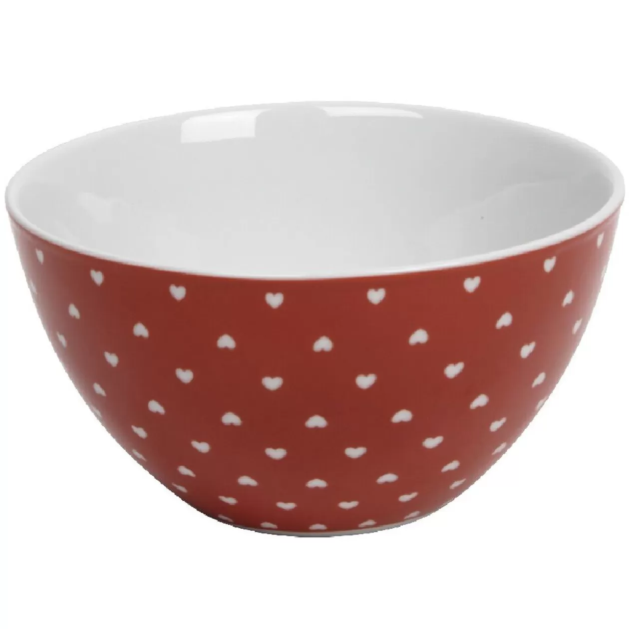 Gifi Bol rouge design coeurs blancs< Vaisselle Et Accessoires De Table
