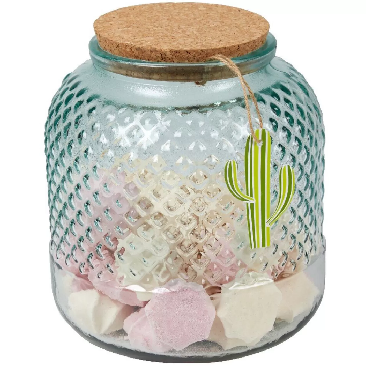 Gifi Bonbonnière verre motif cactus couvercle bois et cordelette< Conservation Alimentaire
