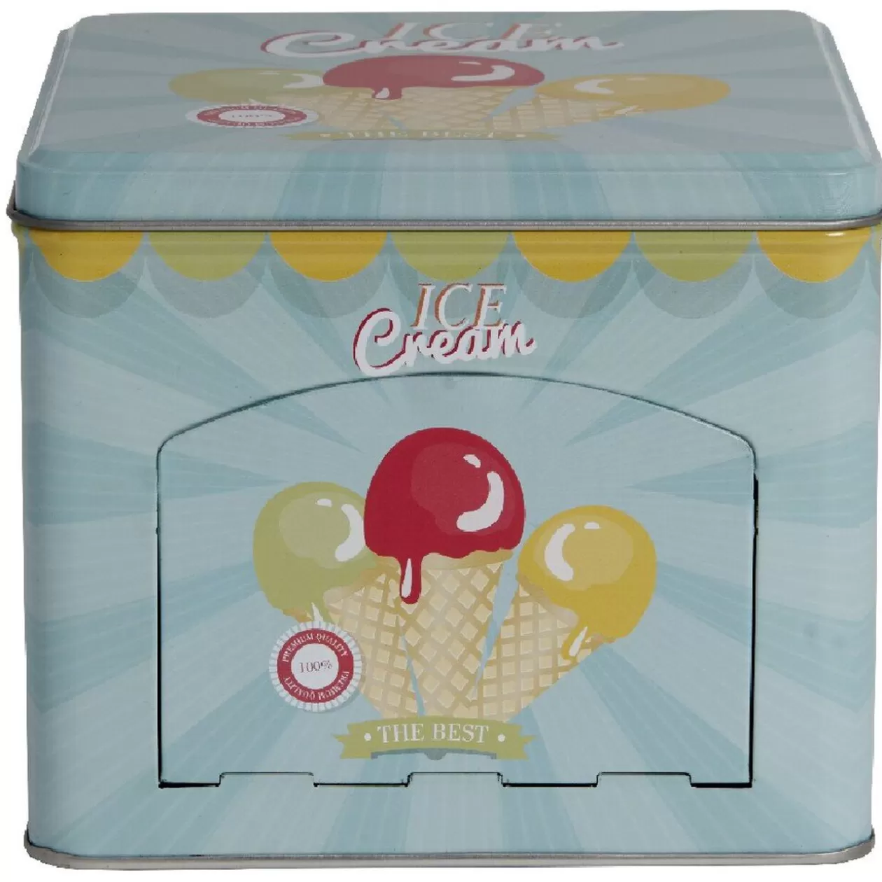 Boîte à gâteaux bleue décor glace multicolore>Gifi Store
