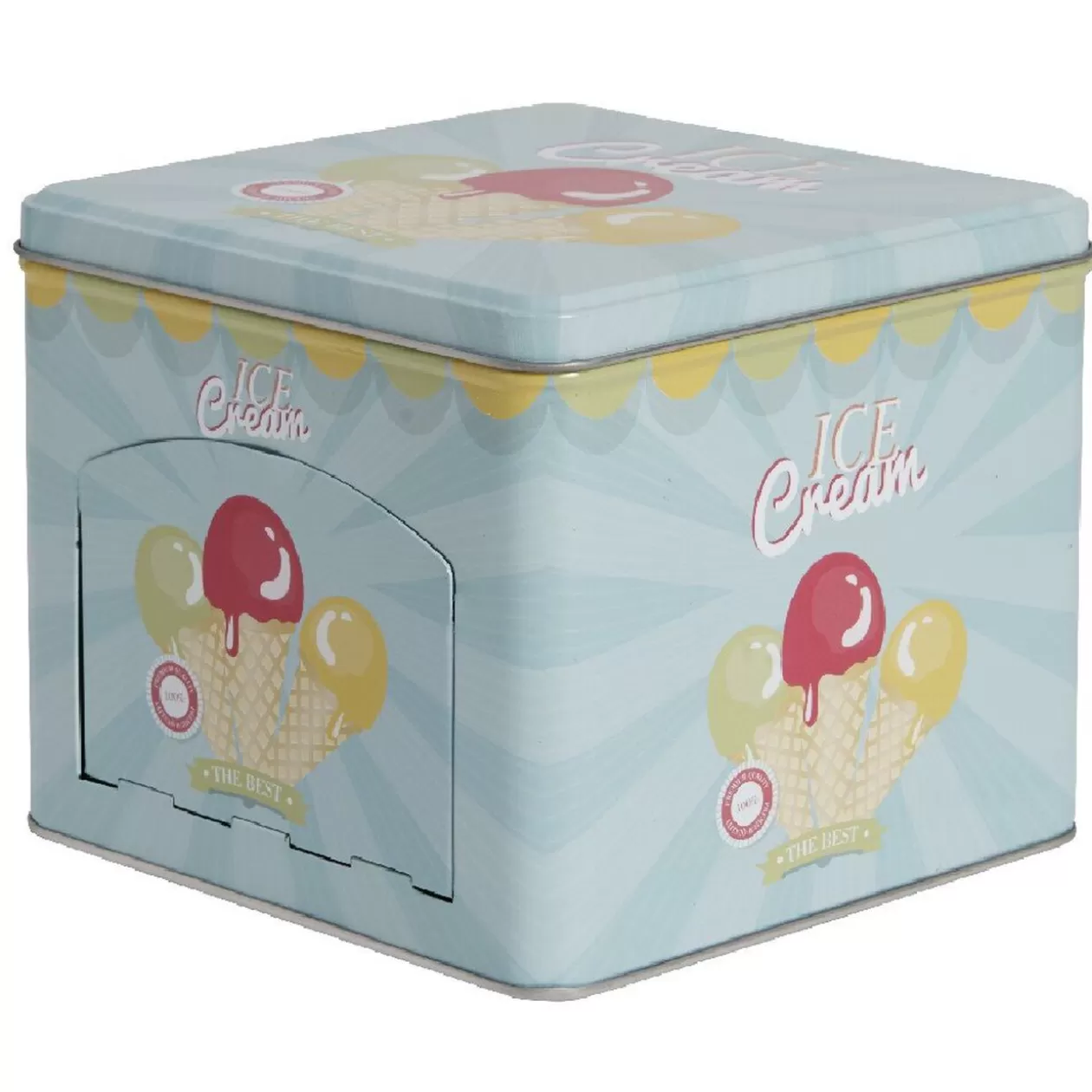 Boîte à gâteaux bleue décor glace multicolore>Gifi Store