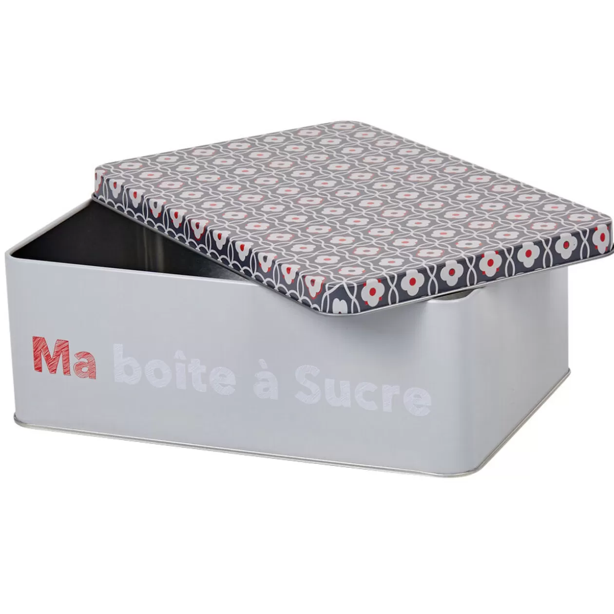 Gifi Boîte à sucre rectangulaire grise design carreaux de ciment< Vaisselle Et Accessoires De Table