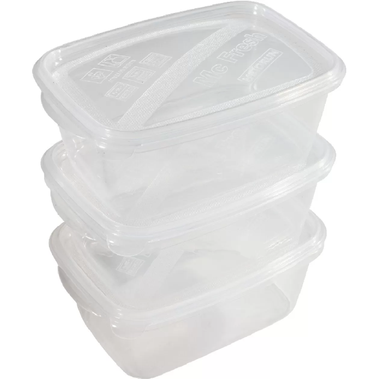 Gifi Boîte alimentaire 1,2 L transparente x3< Conservation Alimentaire