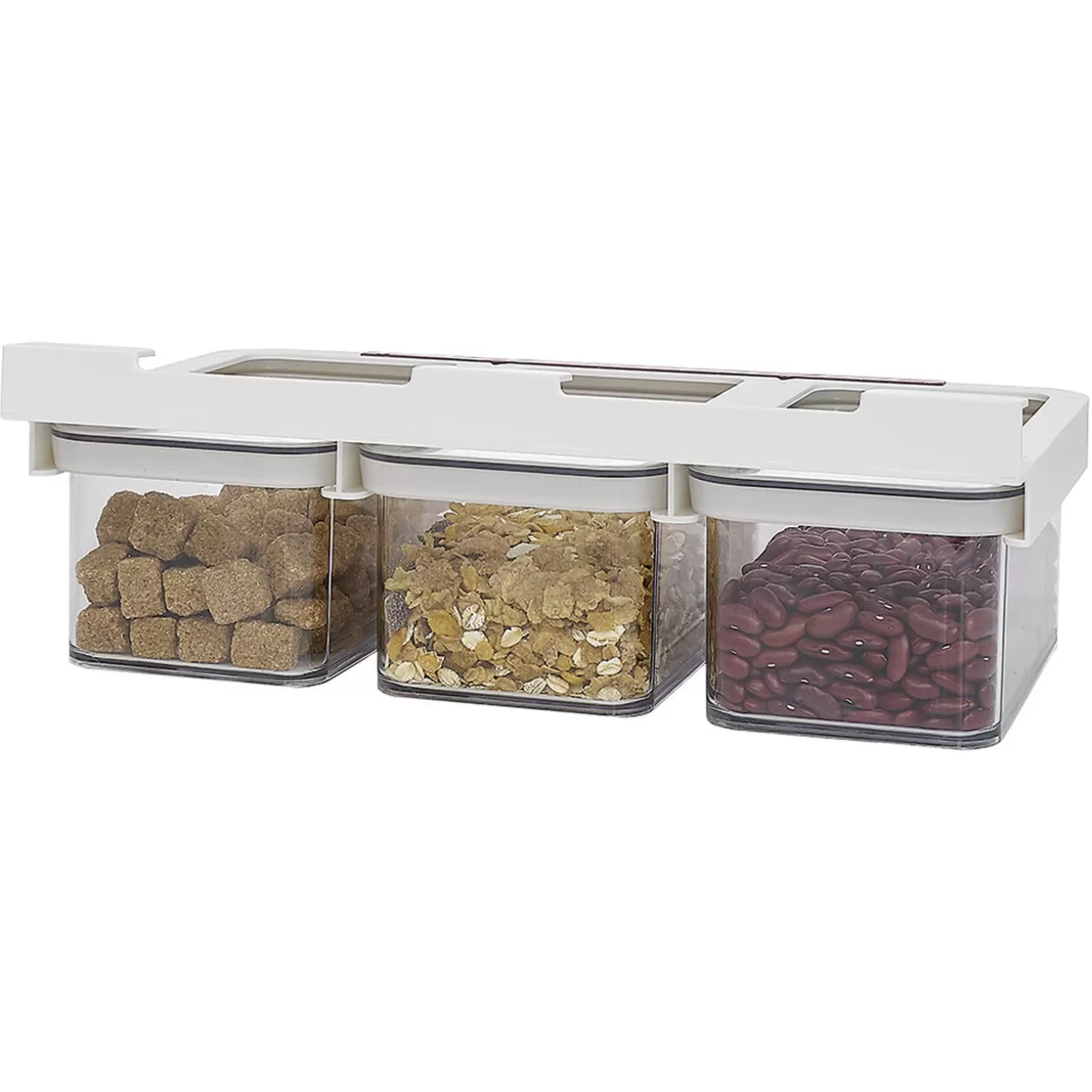 Gifi Boîte alimentaire 3en1 à fixer sur étagère L33x19xH11cm< Conservation Alimentaire