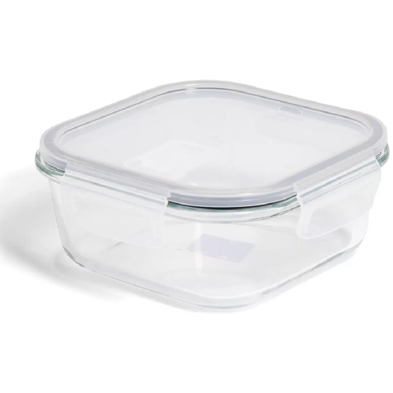 Gifi Boîte alimentaire carrée en verre avec couvercle étanche à clips 800ml< Conservation Alimentaire