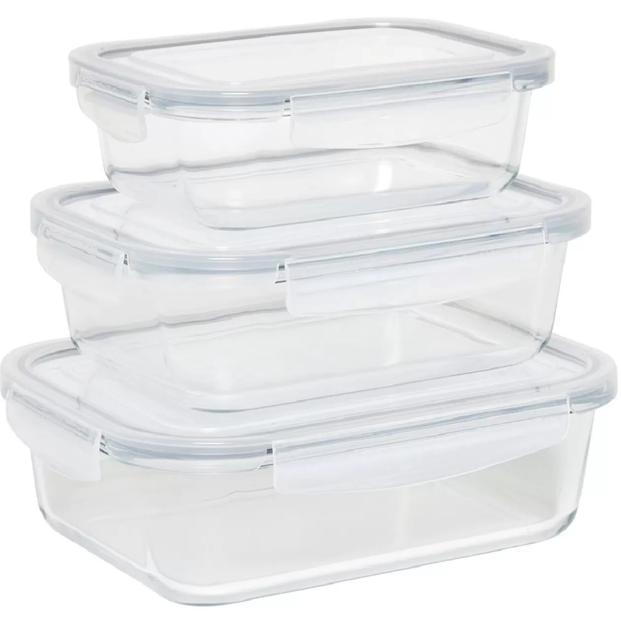 Gifi Boîte alimentaire en verre x3< Conservation Alimentaire