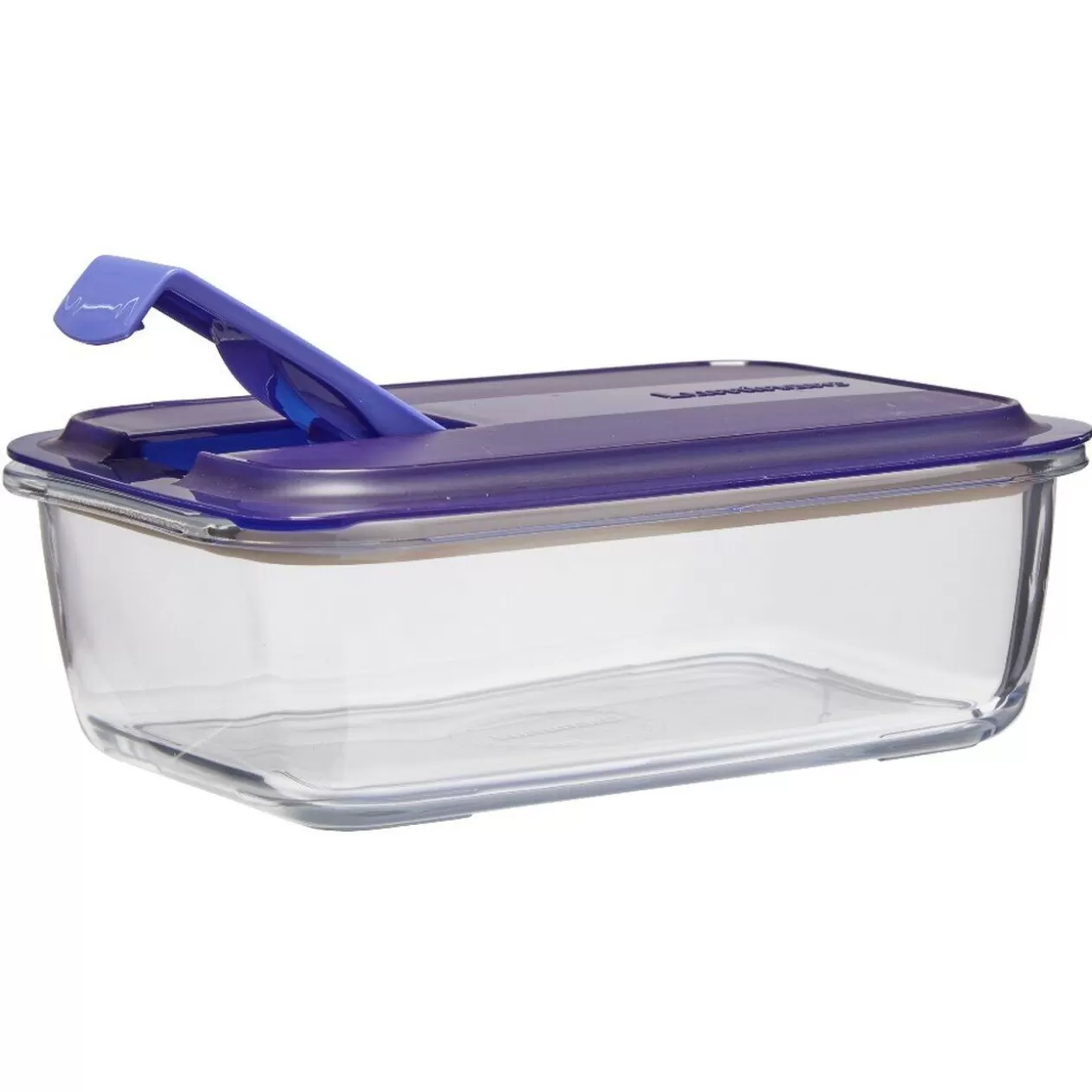 Gifi Boîte alimentaire Luminarc Easy Box verre transparent et bleu 122 cl< Conservation Alimentaire