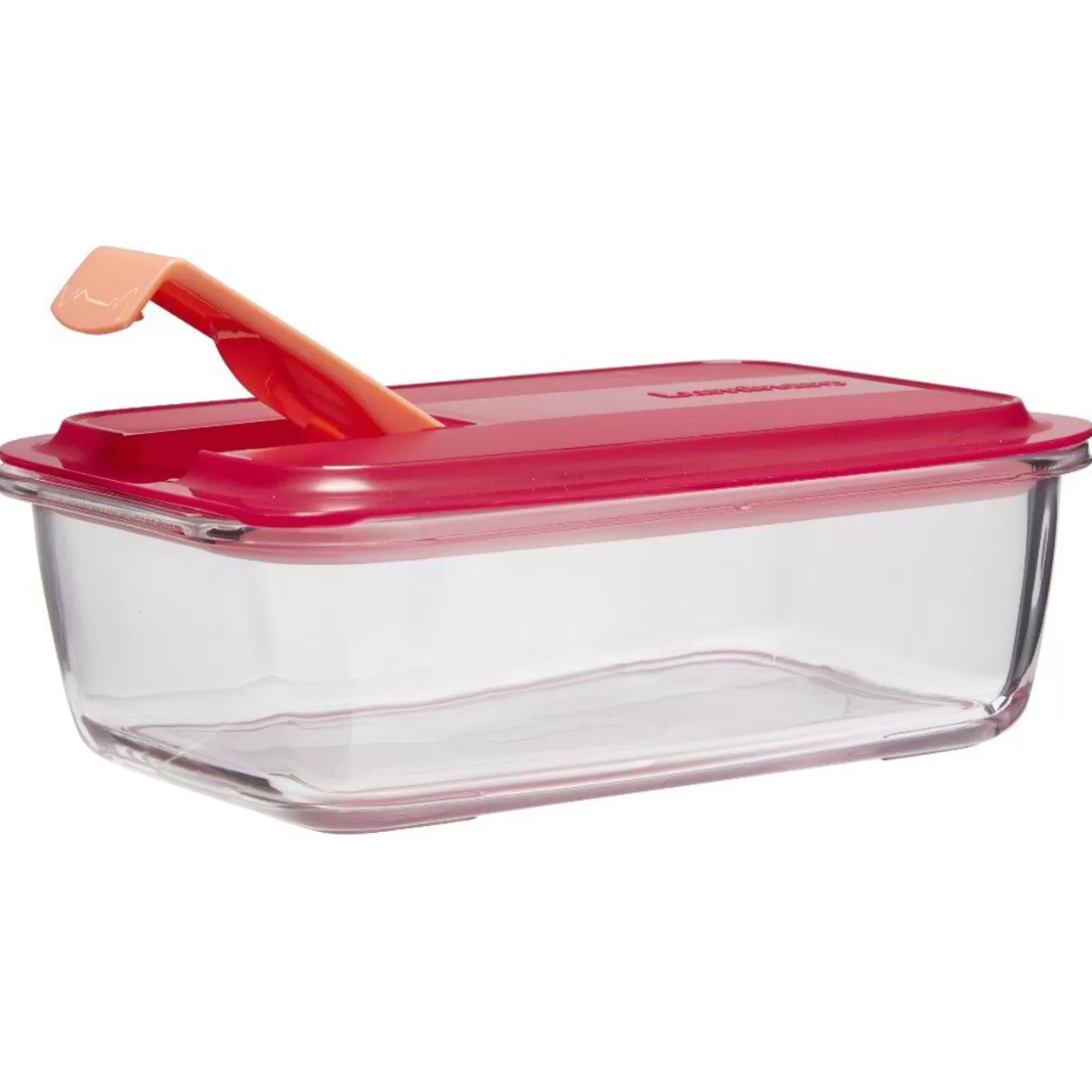 Gifi Boîte alimentaire Luminarc verre Esay Box transparent et rouge 122 cl< Conservation Alimentaire