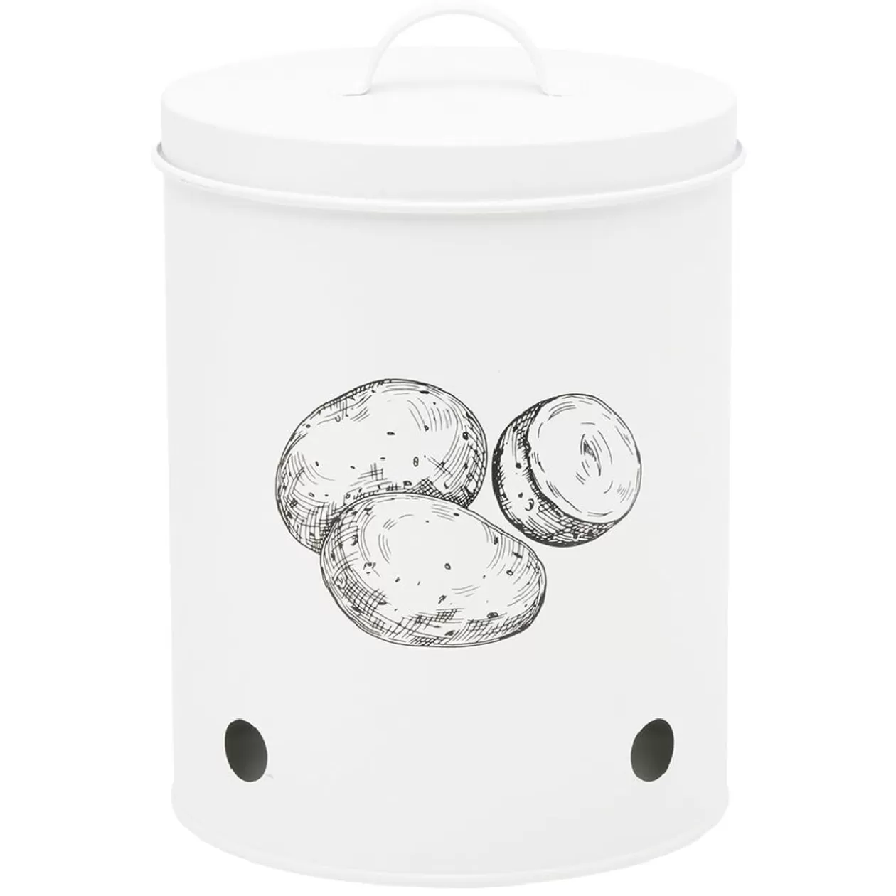 Gifi Boîte de conservation pour pommes de terre en métal blanc< Conservation Alimentaire